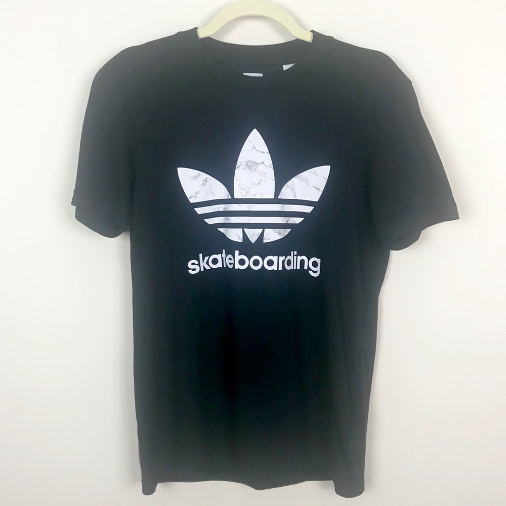 Adidas ‘Climalite Marbled Logo Skateboarding Tee